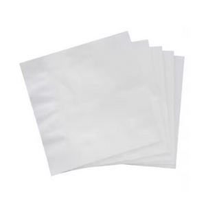Origin Wood Seidenpapier-Quadrate, 23 x 23 cm, weiße Cocktailservietten, Papierservietten, 2-lagig, im Taschenstil, für Bar oder Restaurant