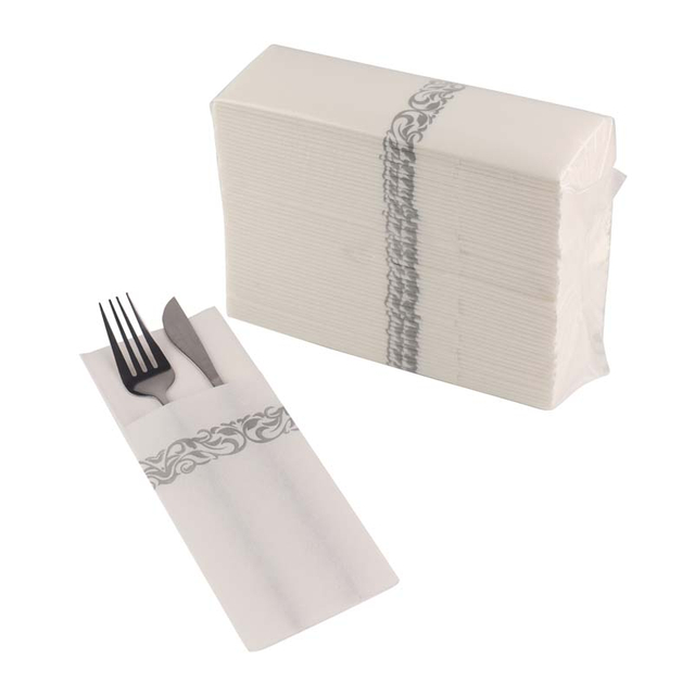 Einweg-Airlaid-Servietten mit Taschenfalte für die Hochzeit