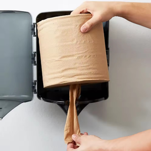 Hochwertige 183 m lange Rolle aus recyceltem Toilettenpapier, 1–2-lagig, geprägt, mit Mitteleinzug, maßgeschneidertes Papierhandtuch, Hygienepapier für den gewerblichen Gebrauch